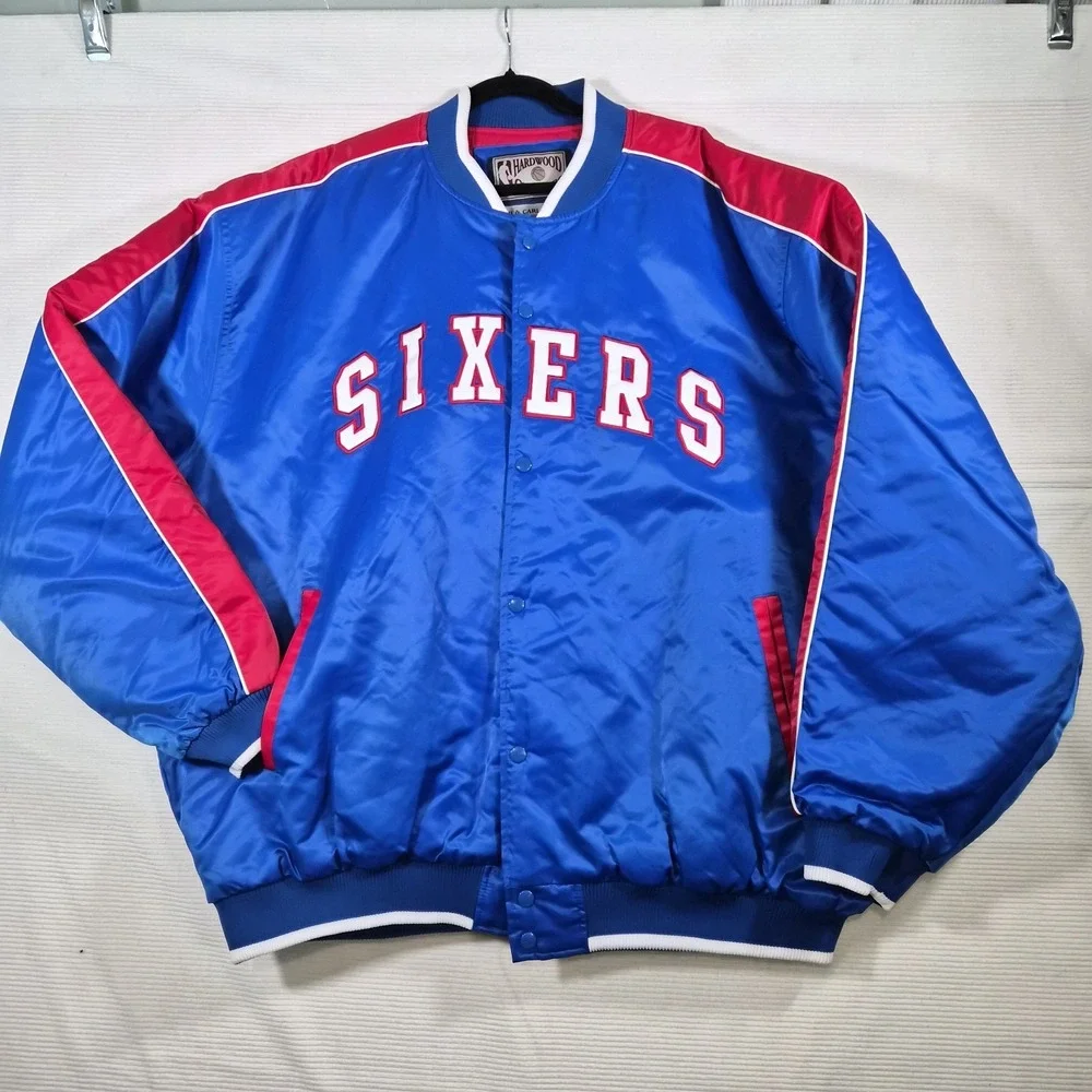 Vintage 76ers NBA Hardwood Classics G-III & Carl Banks Blue Jacket Men's XXL